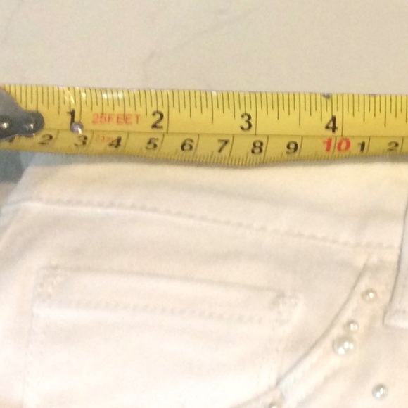 NWT Women’s White Denim with Pearls  Boyfriend Slim Straight-Leg Jeans - Picture 10 of 16